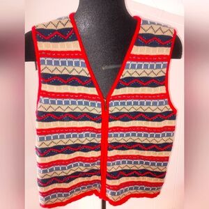 Mountain Lake sweater Vest Vintage Medium